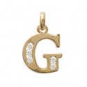 Pendentif plaqué-or 750/000 3 microns oz alphabet