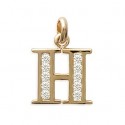 Pendentif plaqué-or 750/000 3 microns oz alphabet