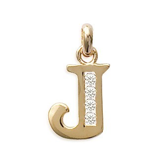 Pendentif plaqué-or 750/000 3 microns oz alphabet