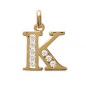 Pendentif plaqué-or 750/000 3 microns oz alphabet
