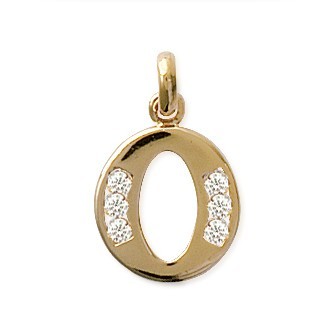 Pendentif plaqué-or 750/000 3 microns oz alphabet