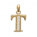 Pendentif plaqué-or 750/000 3 microns oz alphabet