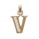 Pendentif plaqué-or 750/000 3 microns oz alphabet