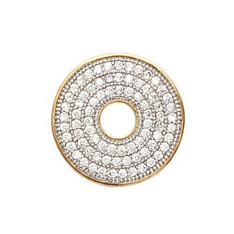 Pendentif plaqué-or 750/000 3 microns bicolore oz micro serti