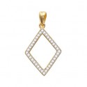 Pendentif plaqué-or 750/000 3 microns bicolore oz micro serti