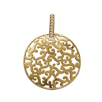 Pendentif plaqué-or 750/000 3 microns oz 28POI10