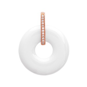 Pendentif plaqué-or rose 750/000 3 microns oz céramique