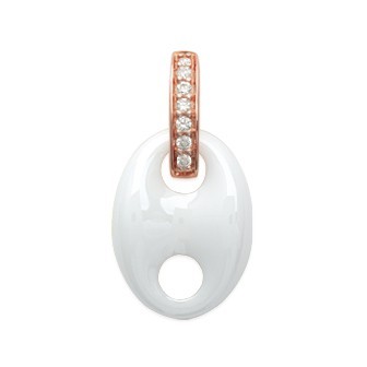 Pendentif plaqué-or rose 750/000 3 microns oz céramique 27BHU10