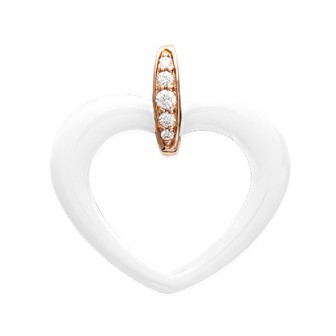 Pendentif plaqué-or rose 750/000 3 microns oz céramique 27BHU0