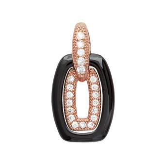 Pendentif plaqué-or rose 750/000 3 microns oz céramique