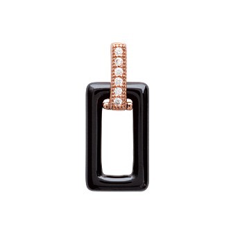 Pendentif plaqué-or rose 750/000 3 microns oz céramique