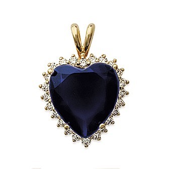 Pendentif plaqué-or 750/000 3 microns oz pierre synthétique 27BHU84