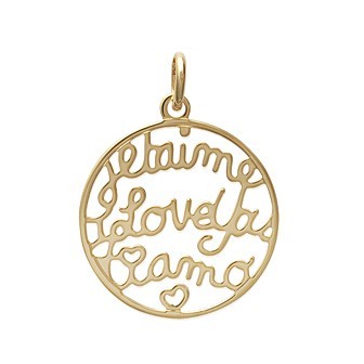 Pendentif plaqué-or 750/000 3 microns