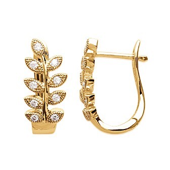 Créoles plaqué or 750/000 3 microns oz micro serti GHJ6210