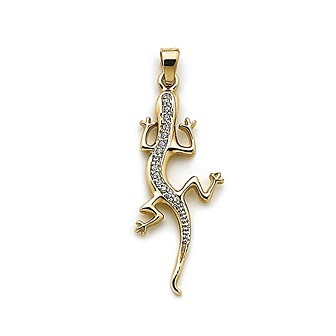 Pendentif plaqué-or 750/000 3 microns oz bicolore 28BHU11