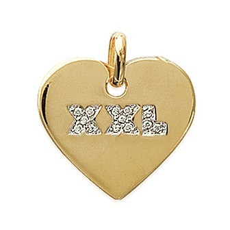 Pendentif plaqué-or 750/000 3 microns bicolore oz 28BHU11