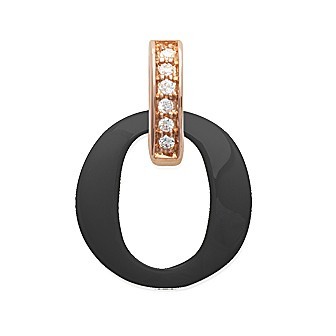 Pendentif plaqué-or rose 750/000 3 microns oz céramique