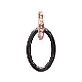 Pendentif plaqué-or rose 750/000 3 microns oz céramique 27POI07