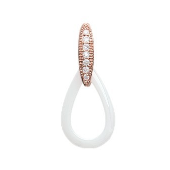 Pendentif plaqué-or rose 750/000 3 microns oz céramique 27BHU0