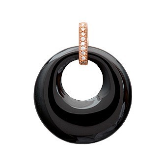 Pendentif plaqué-or rose 750/000 3 microns oz céramique 27BHU07