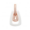 Pendentif plaqué-or rose 750/000 3 microns oz céramique