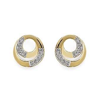 Boucles d'oreilles plaqué or 750/000 3 microns bicolore oz GHJ4211