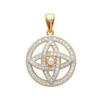 Pendentif plaqué-or 750/000 3 microns bicolore oz micro serti