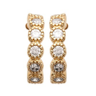 Créoles plaqué or 750/000 3 microns oz 