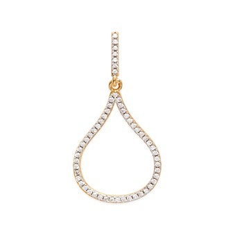 Pendentif plaqué-or 750/000 3 microns bicolore oz micro serti