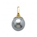Pendentif plaqué-or 750/000 3 microns imitation perles 