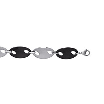 Bracelet acier 316 L ruthénium