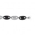 Bracelet acier 316 L ruthénium