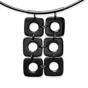Collier acier 316 L ruthénium