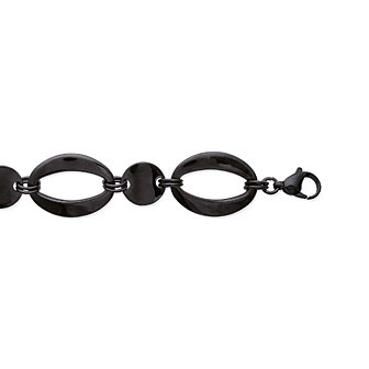 Bracelet acier 316 L ruthénium