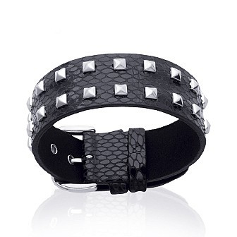 Bracelet acier 316 L cuir