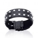 Bracelet acier 316 L cuir