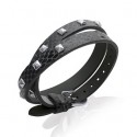 Bracelet acier 316 L cuir