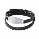 Bracelet acier 316 L cuir