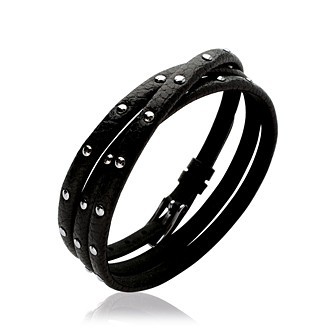 Bracelet acier 316 L cuir