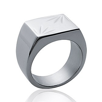 Bague chevalière homme acier 316 L