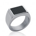 Bague chevalière homme acier 316 L carbone