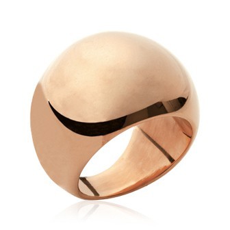 Bague femme acier 316 L doré rose