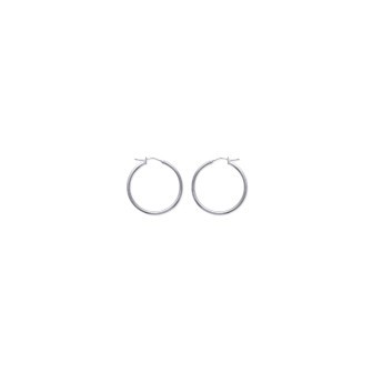 Créoles acier 316 L fil rond 2 mm 