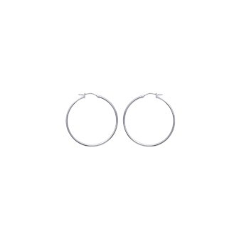 Créoles acier 316 L fil rond 2 mm