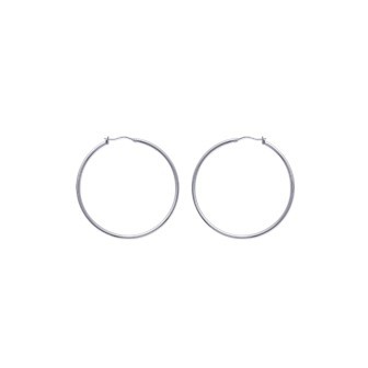 Créoles acier 316 L fil rond 2 mm