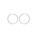 Créoles acier 316 L fil rond 2 mm