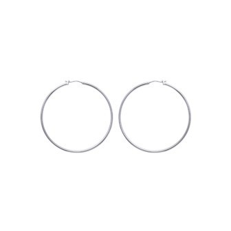 Créoles acier 316 L fil rond 2 mm