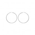 Créoles acier 316 L fil rond 2 mm