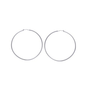 Créoles acier 316 L fil rond 2 mm 