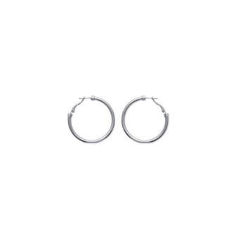 Créoles acier 316 L fil rond 3 mm